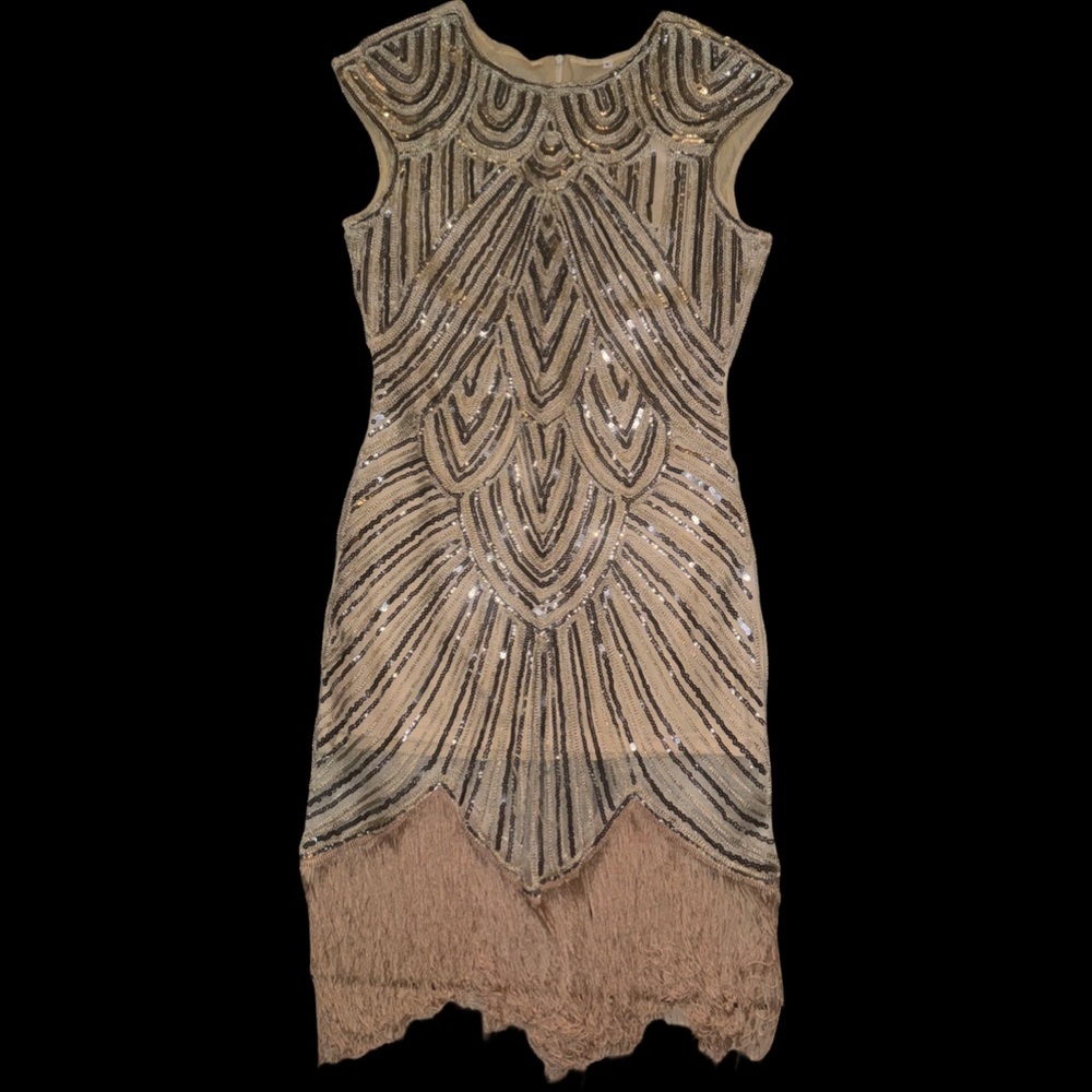 Stunning Sequin Cocktail Dress with Tassles